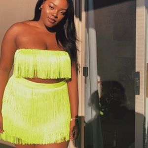 Meshki Neon Skirt Set